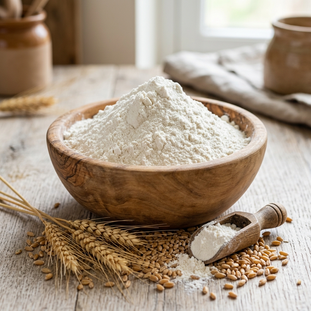 Premium pure white wheat flour